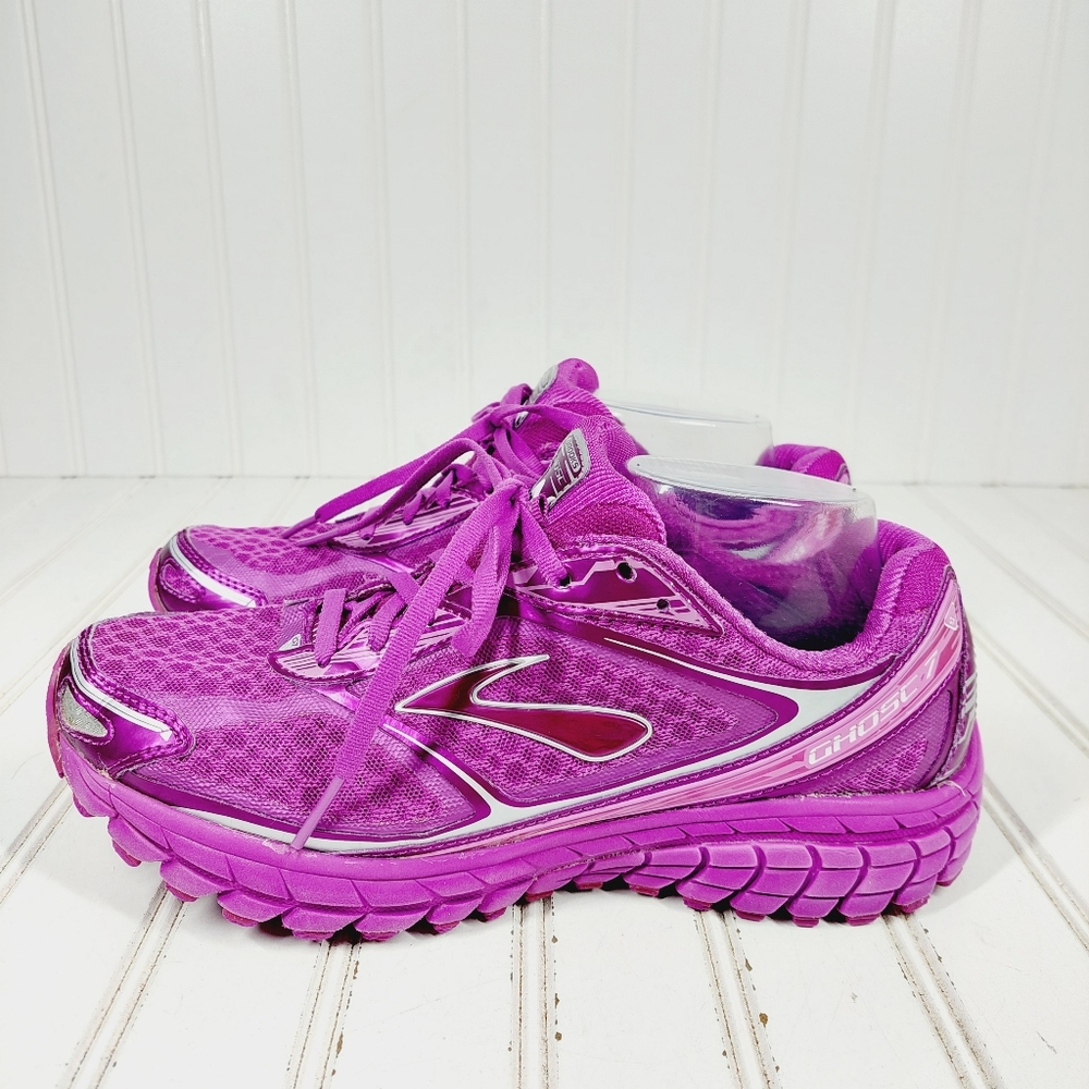 Brooks Ghost 7 Running/ Jogging Purple Minimum Wear Lace Up Shoes D915